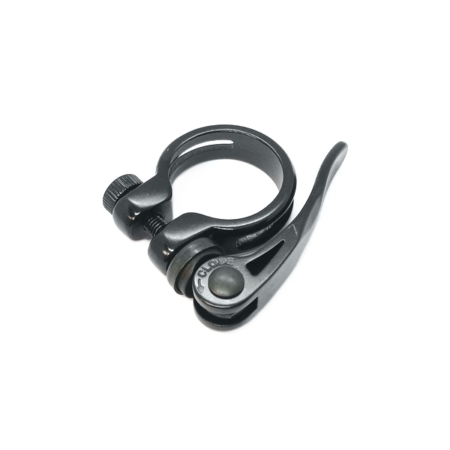 Sadulaklamber 34,9mm QR Marwi Union, alu must