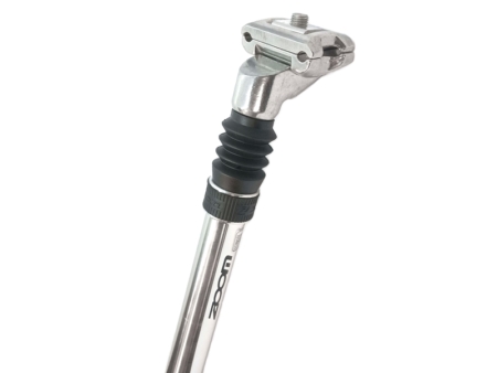 Sadulapost-amort 25,4x350mm Zoom klambriga, alu hõbe