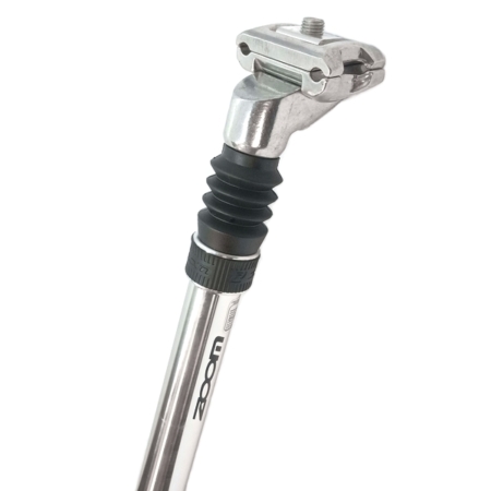 Sadulapost-amort 25,4x350mm Zoom klambriga, alu hõbe