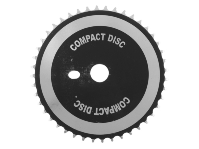 Hammasratas 44T BMX 1/2×1/8 tolli Compact Disc, teras must-hõbe