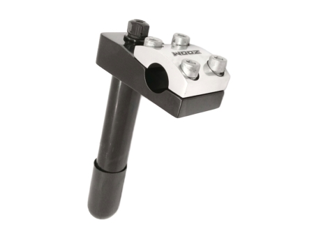 Stem BMX Zoom, alu must-hõbe/teras must