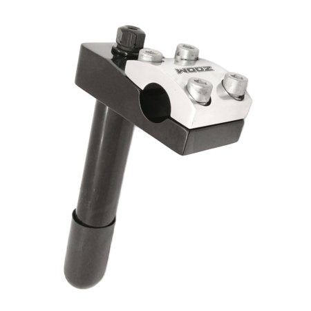 Stem BMX Zoom, alu must-hõbe/teras must