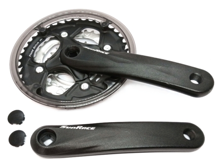 Vändad 170mm 42/34/24T SunRace FC-M500 3x7/8 käiku, alu must