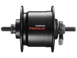 Dünamorumm 36H Shimano Nexus DH-C3000-2N-NT 9x100x140mm 6V/2,4W, alu must
