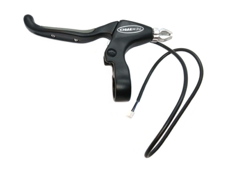 Elektriratta pidurilink V-pidurile vasak Tektro alu must, juhtmega