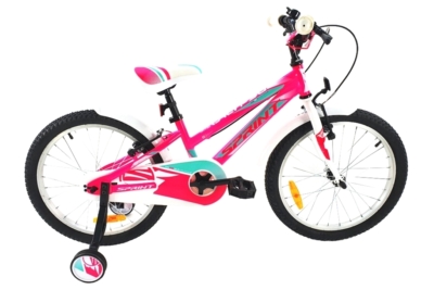 Tüdrukute jalgratas 20 tolli 1 käik teras R24 Sprint Calypso, roosa-valge-türkiis