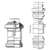 Kaelakausid 1-1/8 tolli Ahead Force 28,6x34x30mm, teras must