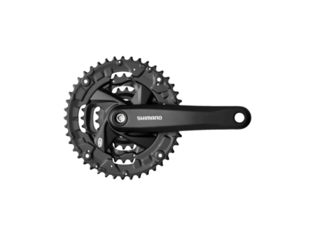 Vändad 175mm 44/32/22T Shimano Altus FC-M371 3×9 käiku alu must, ketikaitsmega