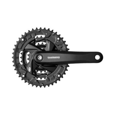 Vändad 175mm 44/32/22T Shimano Altus FC-M371 3×9 käiku alu must, ketikaitsmega