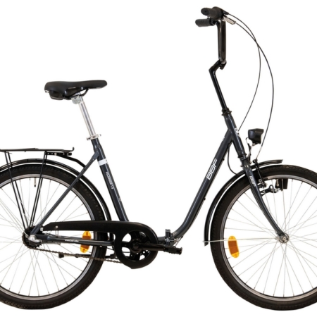 Kokkupandav jalgratas 24 tolli 3 käiku teras R48 BBF Foldrider 1.0, antratsiit