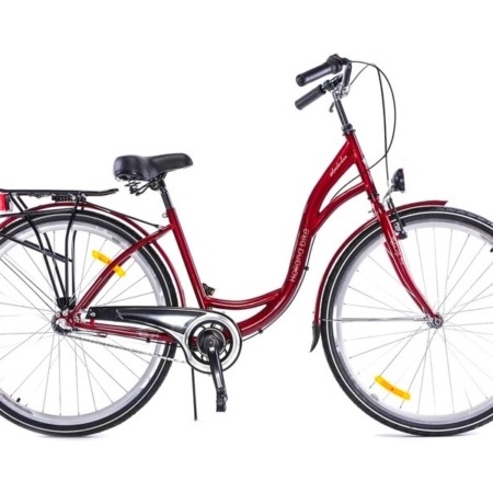 Naiste jalgratas 28 tolli 1 käik teras R43 Storm Amsterdam, punane